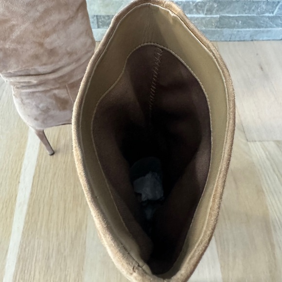 Marc Fisher Tan Beige Suede High Heel Boots 8 - Picture 8 of 16